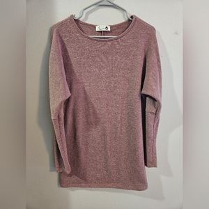 Mauve Lightweight Tunic Sweater